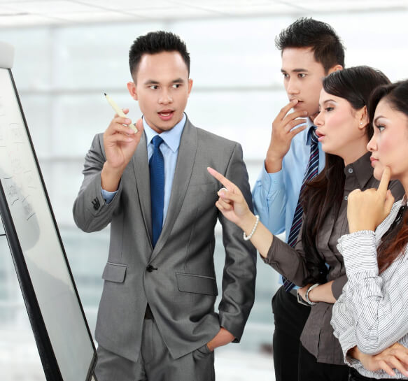 Business owners collaborating