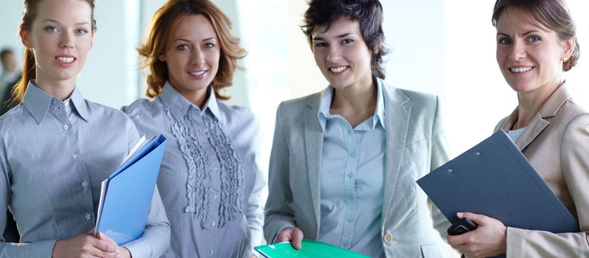 Business professionals collaborating